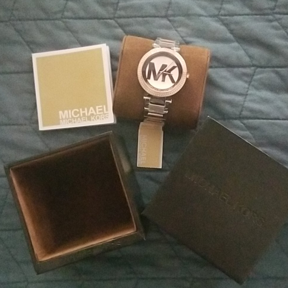 Michael Kors MK Rose Gold and Silver Watch
